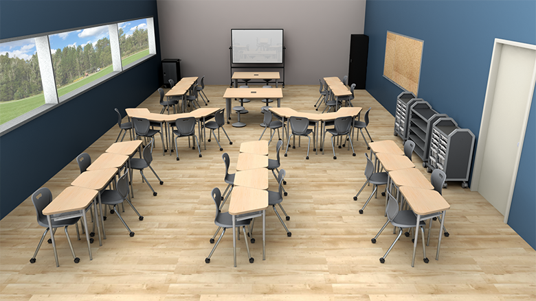 Middle/High School Flexible Arrangement Classroom B - Reconfiguration